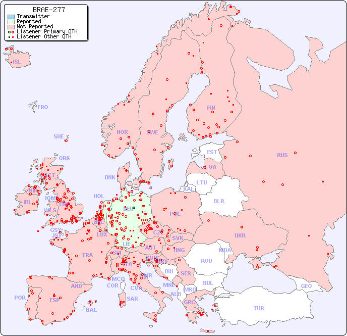 European Reception Map for BRAE-277