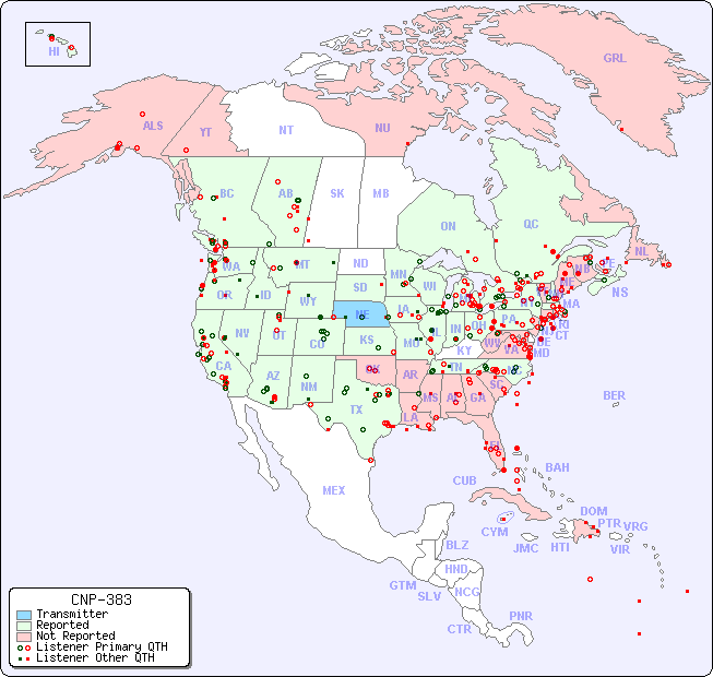 North American Reception Map for CNP-383