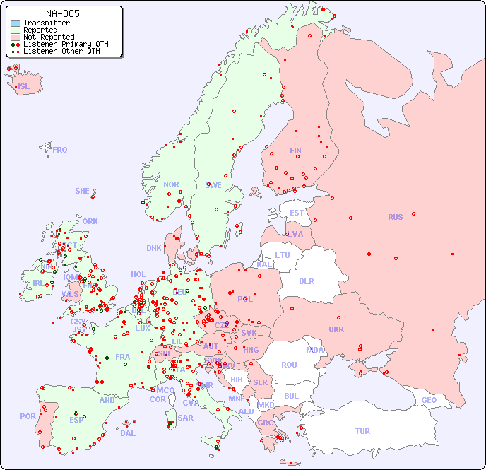 European Reception Map for NA-385