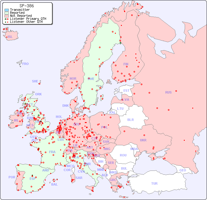 European Reception Map for SP-386