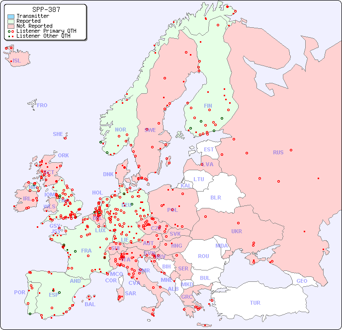 European Reception Map for SPP-387