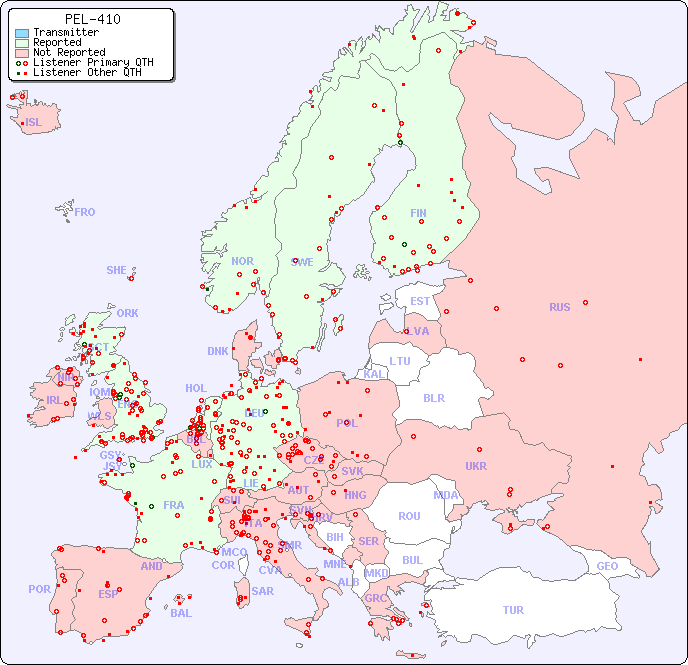 European Reception Map for PEL-410