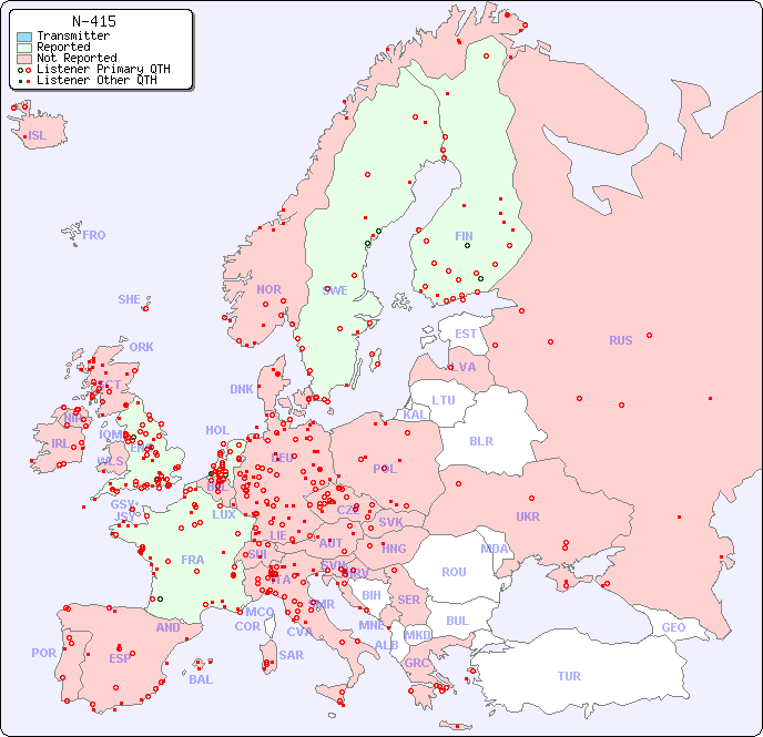 European Reception Map for N-415