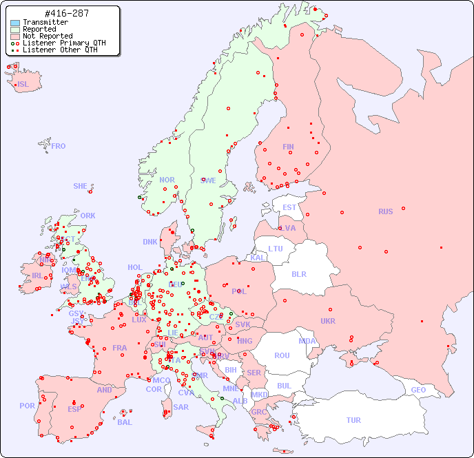 European Reception Map for #416-287