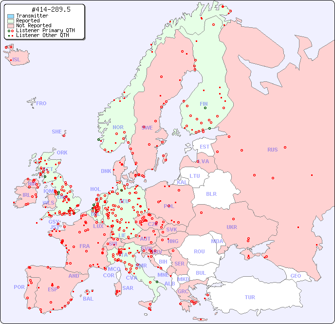 European Reception Map for #414-289.5
