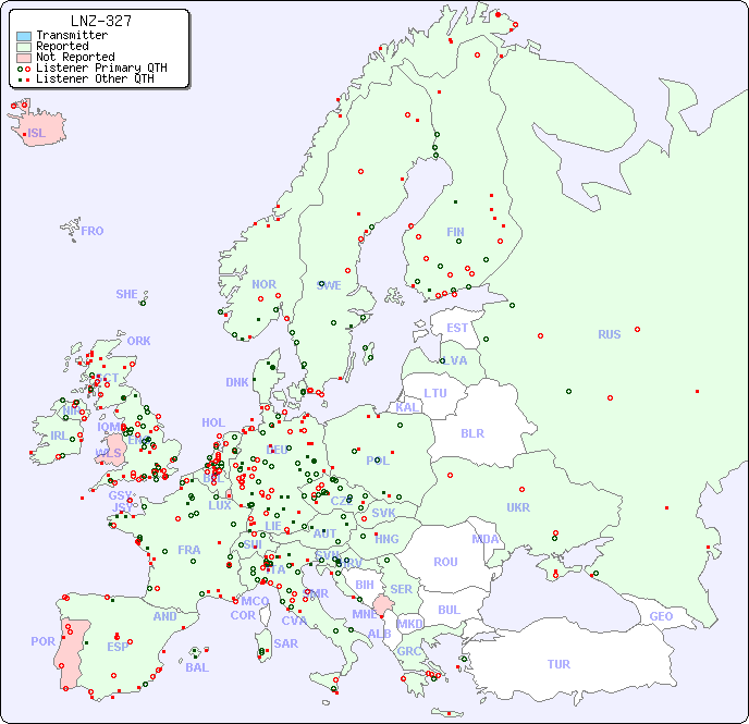 European Reception Map for LNZ-327