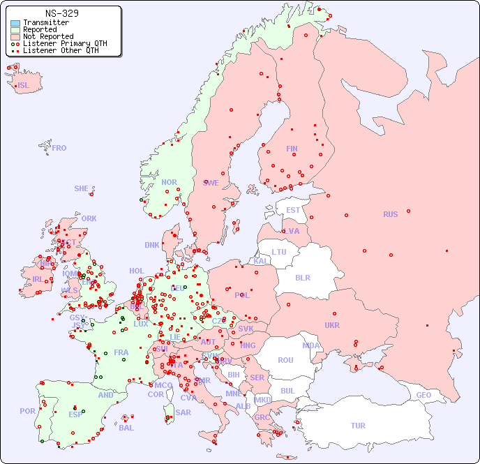 European Reception Map for NS-329