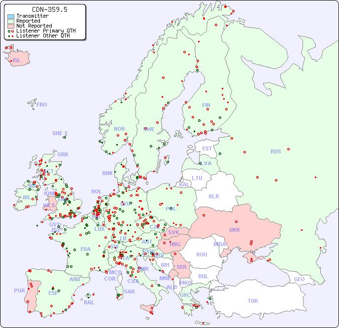 European Reception Map for CDN-359.5