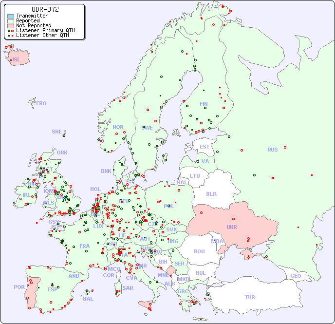 European Reception Map for ODR-372