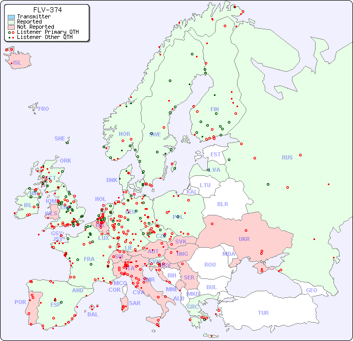 European Reception Map for FLV-374