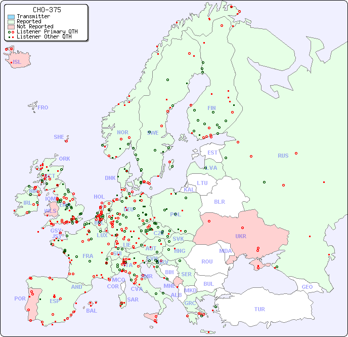 European Reception Map for CHO-375