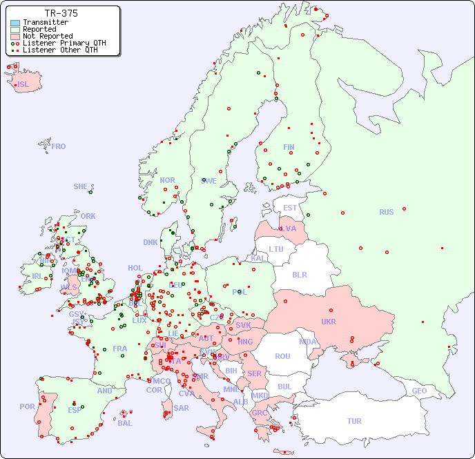 European Reception Map for TR-375
