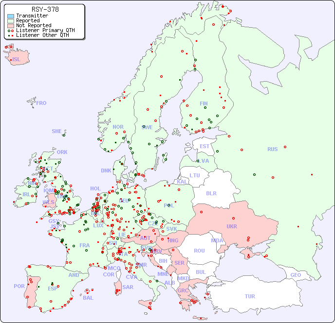 European Reception Map for RSY-378