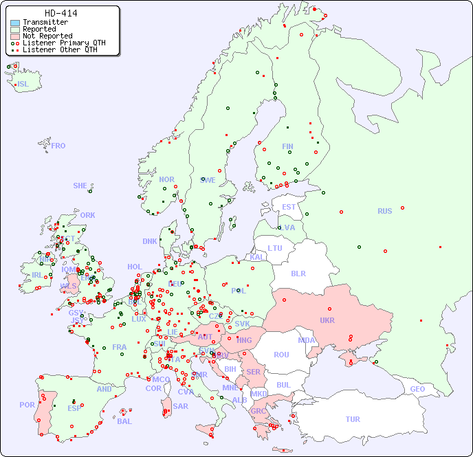 European Reception Map for HD-414