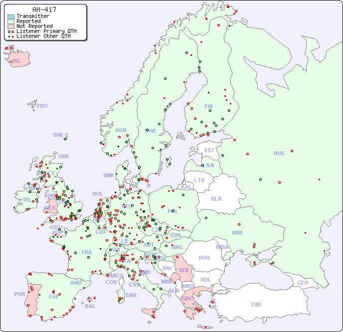 European Reception Map for AH-417