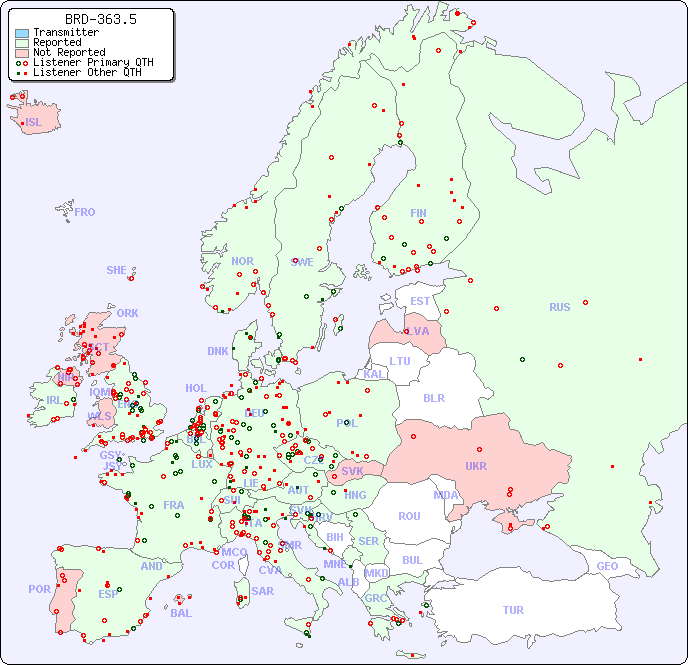 European Reception Map for BRD-363.5