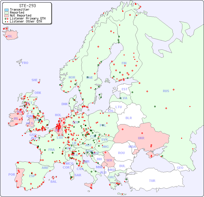 European Reception Map for STE-293
