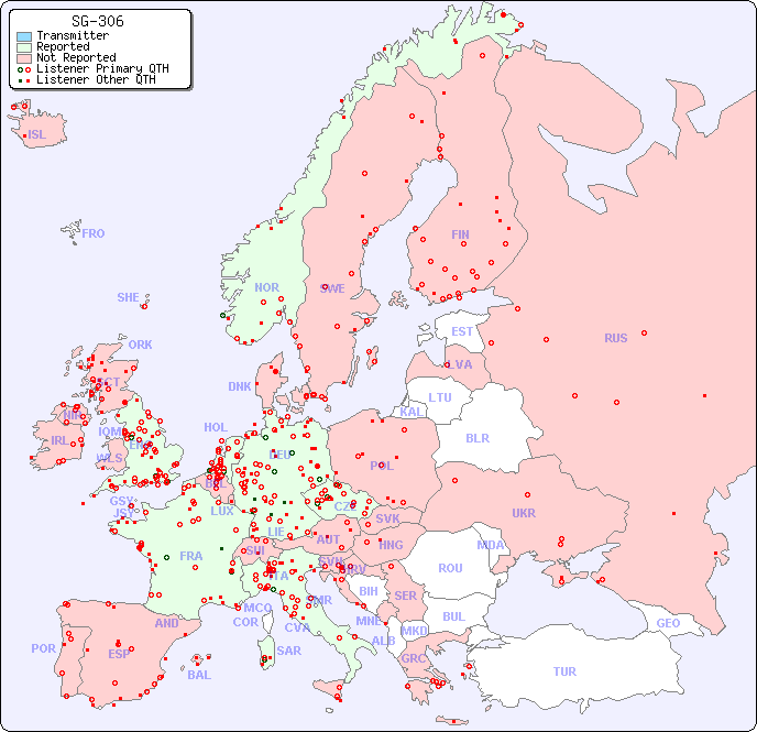 European Reception Map for SG-306