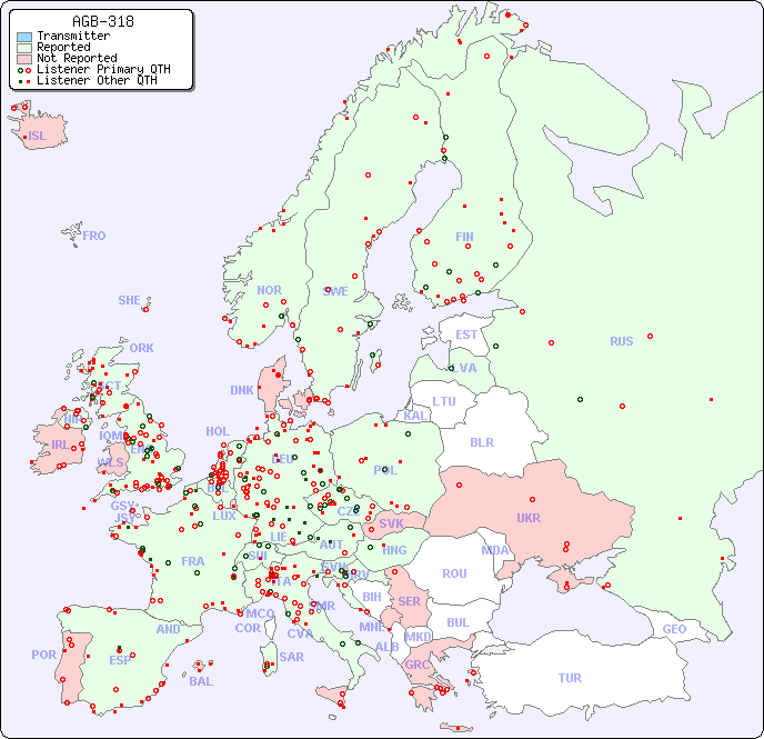 European Reception Map for AGB-318