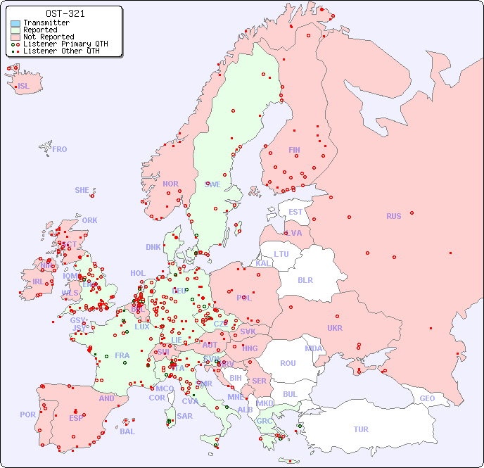 European Reception Map for OST-321