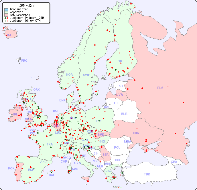 European Reception Map for CAM-323