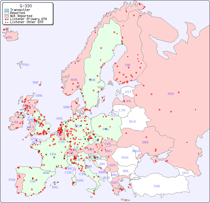European Reception Map for G-330