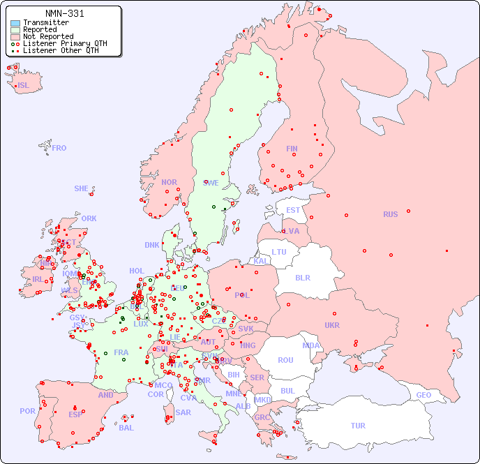 European Reception Map for NMN-331