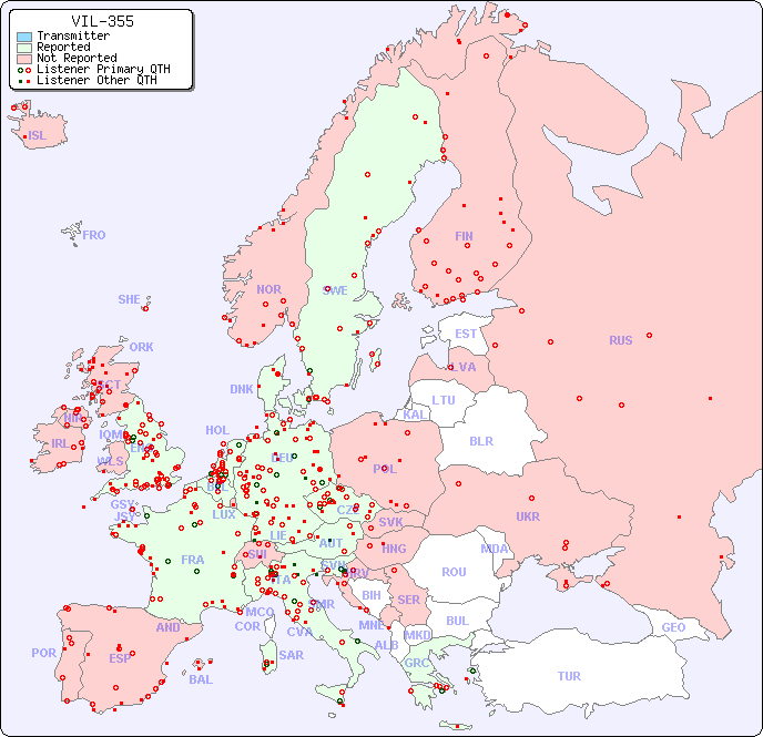 European Reception Map for VIL-355