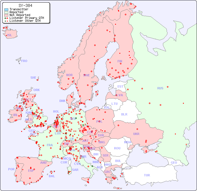 European Reception Map for SY-384