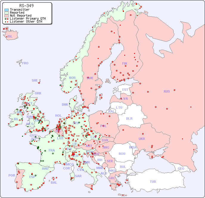European Reception Map for RS-349