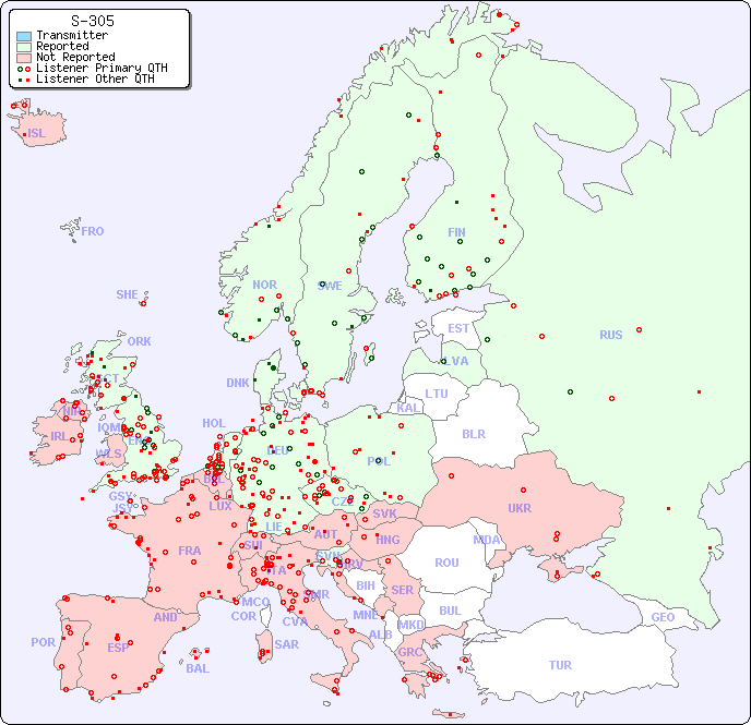European Reception Map for S-305