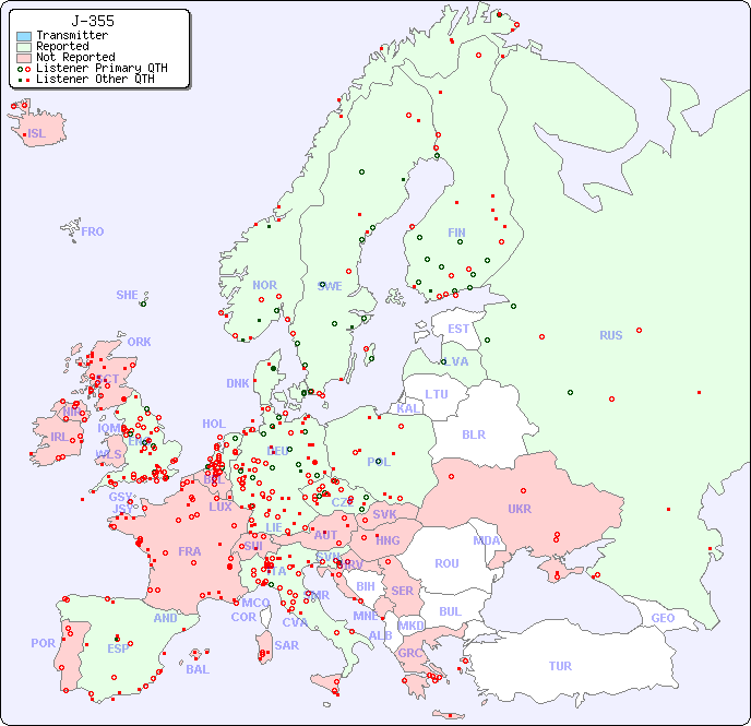 European Reception Map for J-355