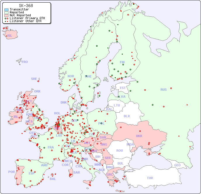 European Reception Map for SK-368