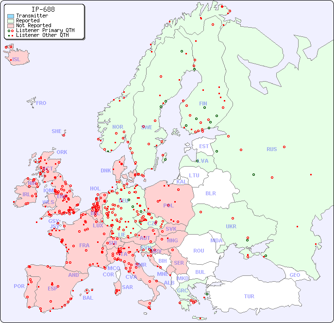 European Reception Map for IP-688