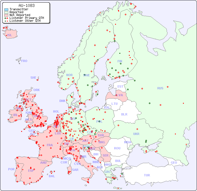 European Reception Map for AU-1083