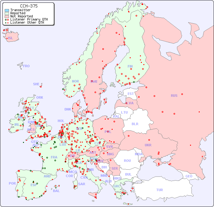European Reception Map for CCH-375