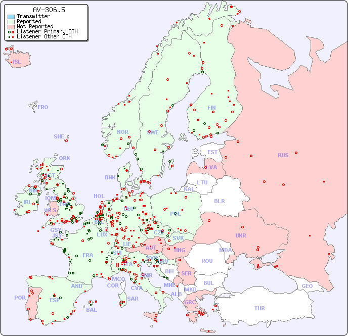 European Reception Map for AV-306.5
