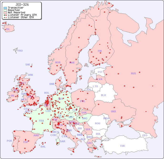 European Reception Map for JED-326