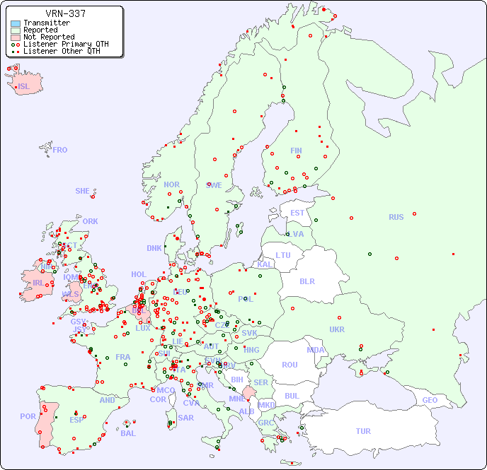 European Reception Map for VRN-337