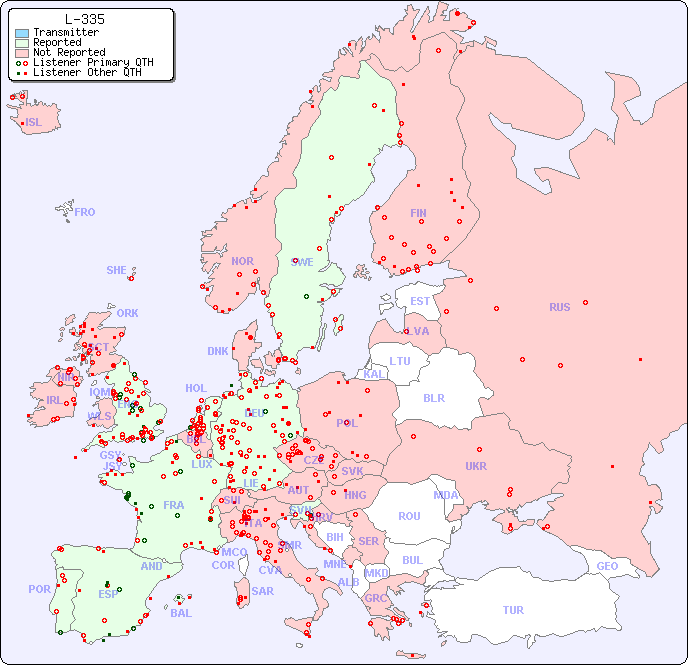 European Reception Map for L-335