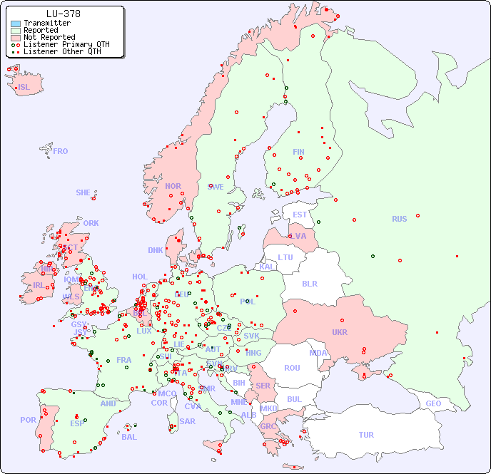 European Reception Map for LU-378