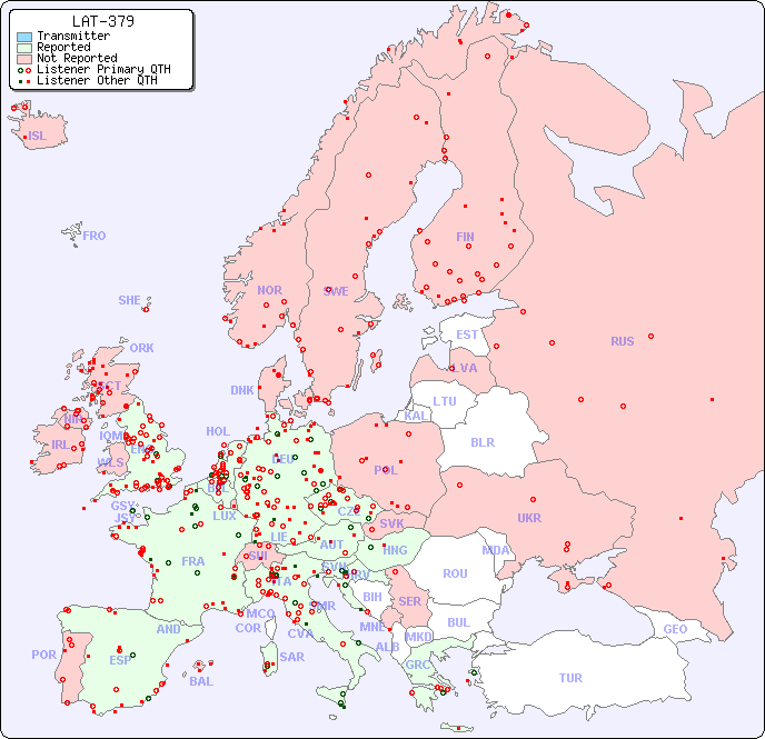 European Reception Map for LAT-379