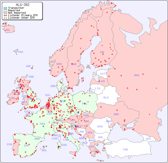European Reception Map for ALG-382
