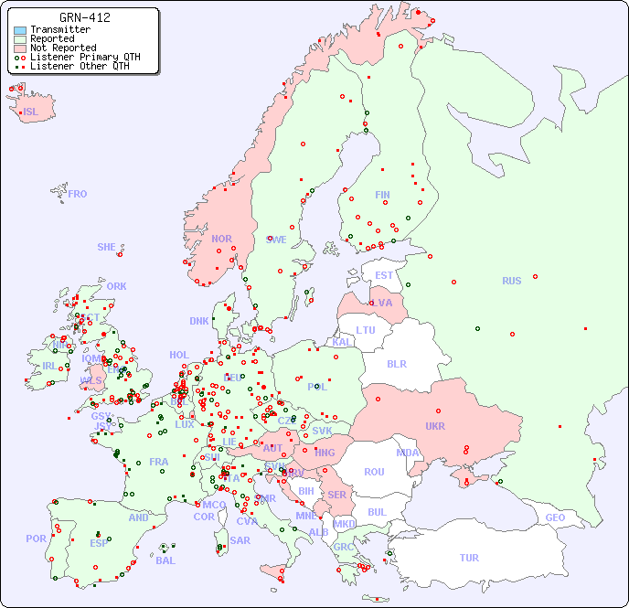 European Reception Map for GRN-412