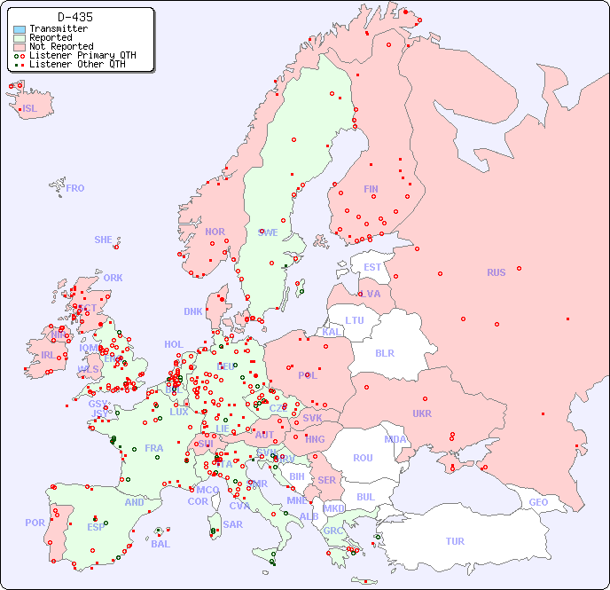 European Reception Map for D-435