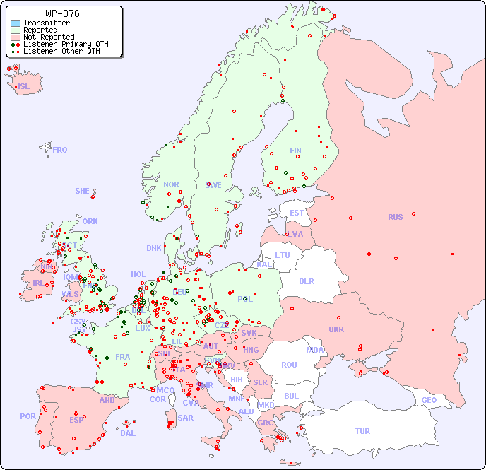 European Reception Map for WP-376