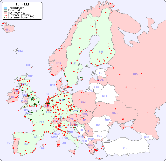 European Reception Map for BLK-328
