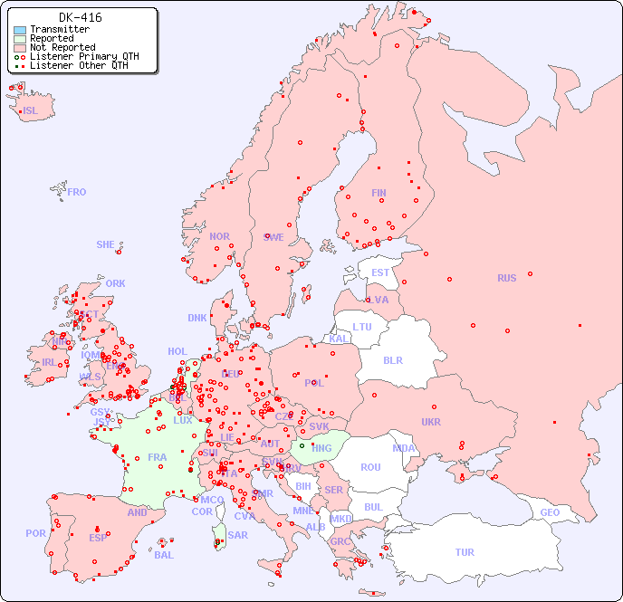 European Reception Map for DK-416