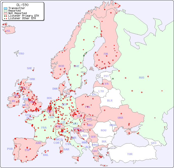 European Reception Map for OL-590