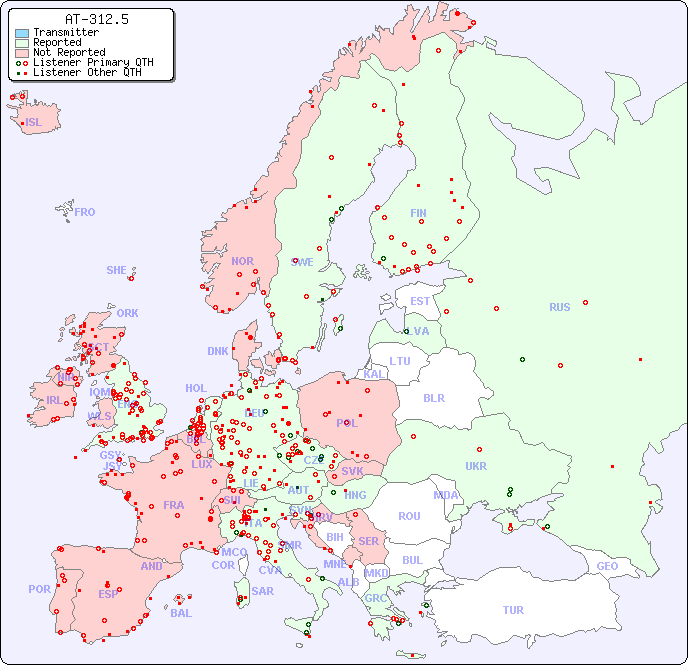 European Reception Map for AT-312.5